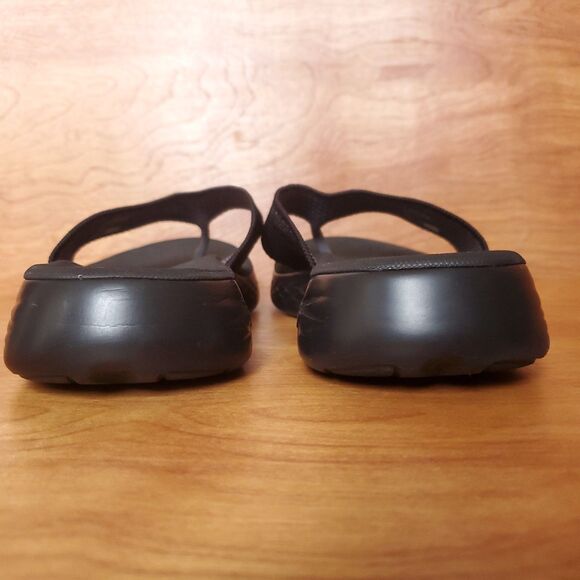 Skechers Goga Mat Flip Flops Womens 7 Thong Sandals Black Gray 179074S - Picture 5 of 8
